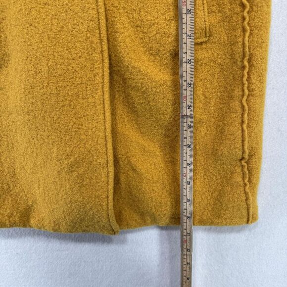 J.Crew Coat Women 6P Mustard Yellow Topcoat Daphne Petite Italian Boiled Wool - Picture 11 of 14